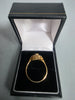 9CT Gold Ring With Square And Green Stones 375 2.8G