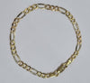 14ct Gold Figaro Bracelet 7.5"