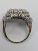 9ct gold ring with white gold & CZ stones size L1/2