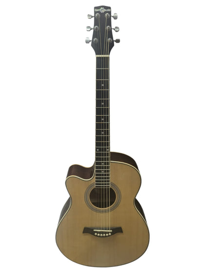 Single Cutaway Left Handed Electro Acoustic Guitar by Gear4music