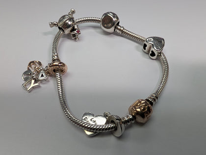 Pandora Silver Charm Bracelet With Charms
