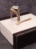 9ct Yellow Gold Square Pave set Diamond Ring - Size I