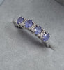 9ct White Gold Tanzanite Half Eternity Ring O1/2