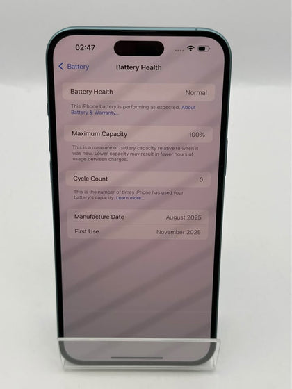 APPLE IPHONE 16 PLUS, 256GB, 100% BATTERY HEALTH, TEAL, UNLOCKED