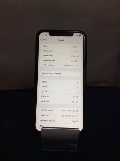 Apple iPhone 11 - 64GB Storage