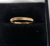18ct Yellow Gold Thin Band Ring - 1.78G - Size J - Hallmarked