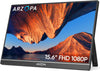 ARZOPA A1 Type-C Portable Monitor, 16" IPS Display, FHD Resolution, 60Hz Refresh Rate, 262K Color Display, 6800K Color Temperature, Built-in Speakers,