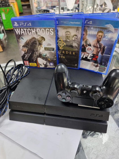 Playstation 4 Console, 1TB Black, + 3 Games