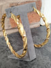9ct Yellow Gold Large Twisted Hoop Earrings – Large 80mm