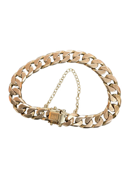 9ct Square link super weight curb bracelet 39 grams