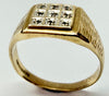 9ct yellow gold signet ring size Q