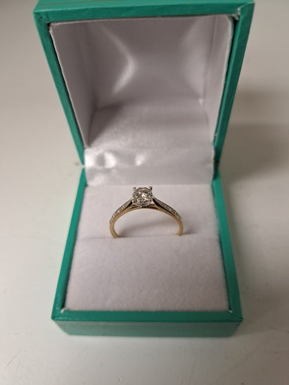 9ct Gold DIA Ring - Size O - 1.48g - Great Yarmouth