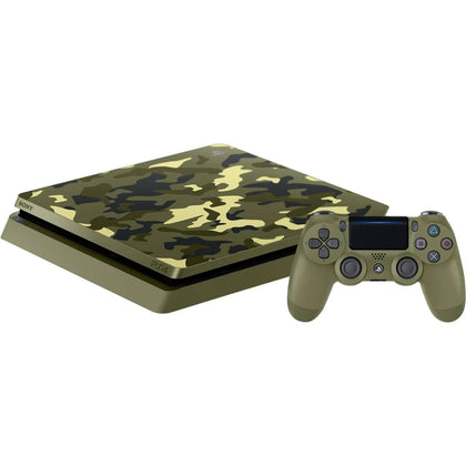 Sony Playstation 4 Slim Console, 1TB Green Camouflage Limited Edition Call of Duty WW2 (No DLC)