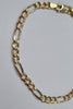 14ct Gold Figaro Bracelet 7.5"