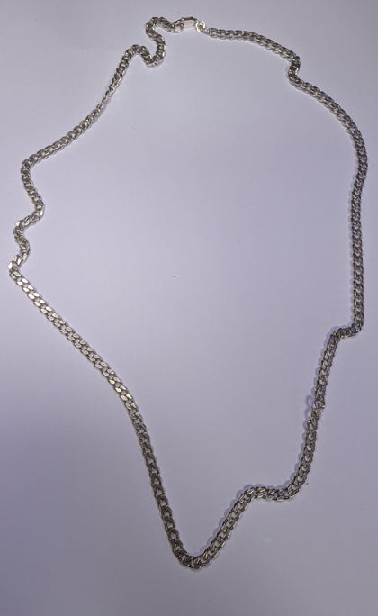 silver curb chain 24