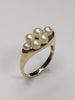 9ct gold angled pearl ring