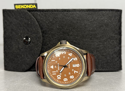 Sekonda Altitude Men’s 43mm Quartz Watch ** Brown **
