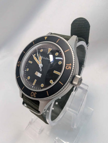 Bulova Mens Archive Prototype 1967 98A266 Automatic Gents Divers Watch - NATO Strap - Boxed