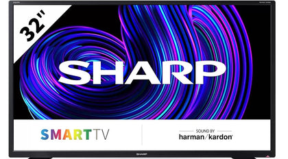 SHARP 32EE2K 32 Inch 720p Smart TV, HD Display with Harman/Kardon Speakers **Collection Only**