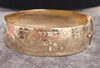 HENRY GRIFFITHS & SONS 9ct GOLD METAL CORE BANGLE WITH SAFETY CHAIN 50.4G