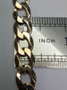 9ct gold large flat curb bracelet