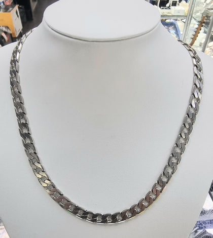 Silver Curb Chain 20