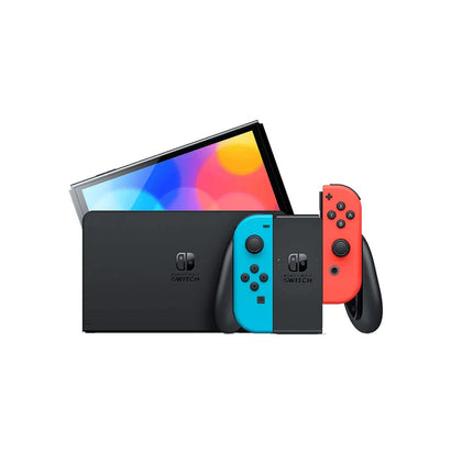 Nintendo Switch OLED Console - Neon Red/Blue - boxed.