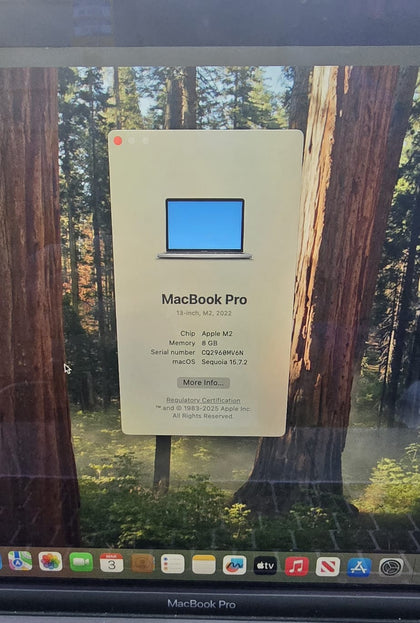 MacBook Pro 14,7 - M2 - 8GB - 256gb - 99% Battery Health - Boxed - Excellent Condition