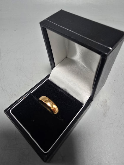 22CT Gold Wedding Band Ring 3G 750 Size P