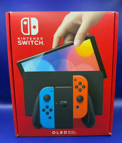Nintendo Switch Console OLED 64GB Neon Red / Blue Boxed - LIKE NEW - Chesterfield
