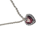 PANDORA PINK ELEVATED HEART NECKLACE SILVER 16" PRESTON