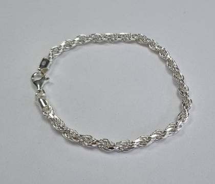 SILVER ROPE BRACELET 925 8.5