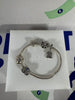 Pandora Moments Silver Heart Clasp Bracelet with 4 charms boxed