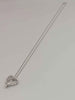 (10K Hallmarked&Tested) White Gold Necklace With Heart Pendant, Weight: 2.1G, 18" In Length