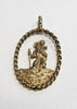 Beautiful 9ct Yellow Gold Saint Christopher Pendant - 11.84G - Hallmarked