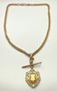 Hallmarked 9ct Gold double albert pocket watch chain with T bar