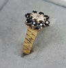 18ct Gold Diamond Sapphire Ring Size "M"