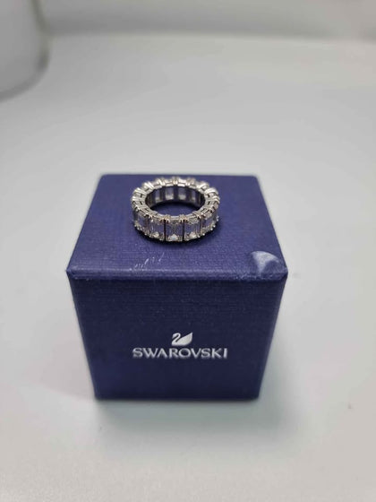 Swarovski Base Metal Ring With CZ Stones Surrounding - Size J