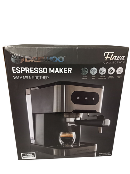 Daewoo 20-Bar Espresso Coffee Maker with Steam Wand