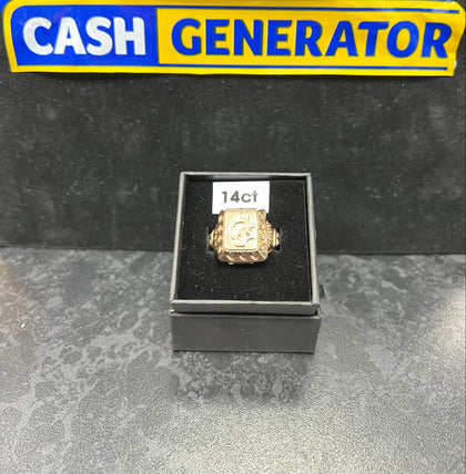14ct Gold Gent's Ring (Size U), 10.48g