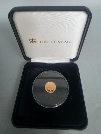 22ct Quarter Sovereign 916 2G in presentation box with paperwork
