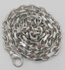 Preowned 925 Silver Chain roler curb style 32" Length Boxed 202.2g Stamped