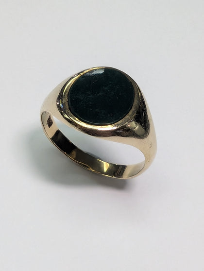 9CT GOLD SIGNET RING SIZE S