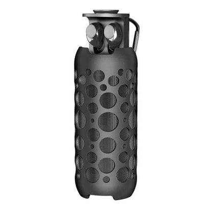 K045 2 In 1 Outdoor Mini Wireless Bluetooth Audio In-Ear Headphones(Black)