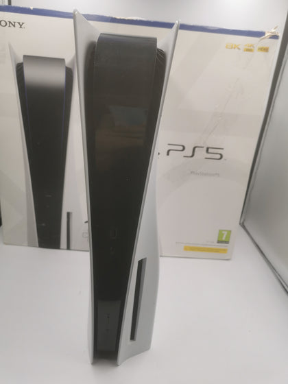 Playstation 5 Console, 825GB, White with 1 blue controller and wires  Discounted