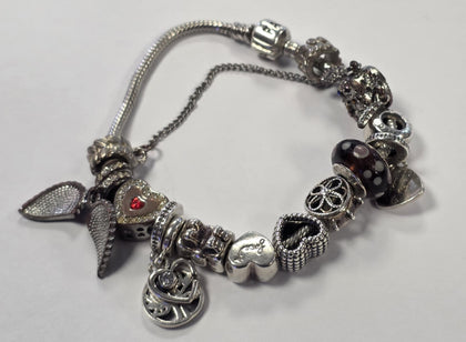 Pandora Charm Bracelet + 12 Charms