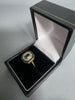9CT Gold Ring With Square And Green Stones 375 2.8G