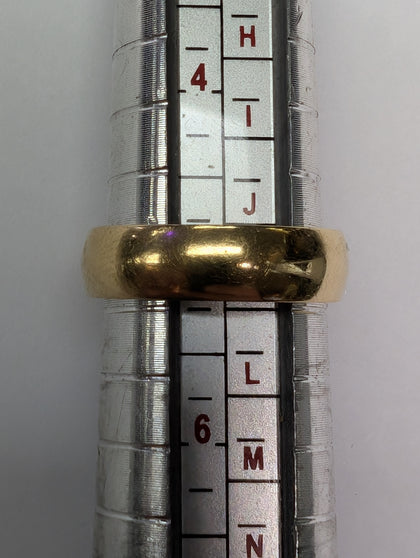 18CT GOLD WEDDING BAND RING  SIZE K