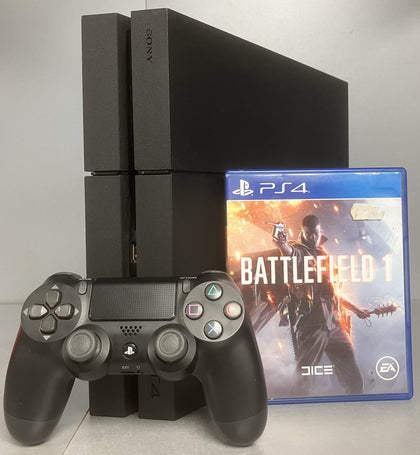 Sony Playstation 4 500GB Black Console Bundle ( + Battlefield 1 ) ** Unboxed **