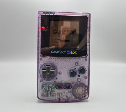 Game Boy Color Console, Clear Purple screen is scratch see photos